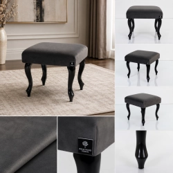 Taboret Pufa Tapicerowana Szary LPG-0 Rozmiary